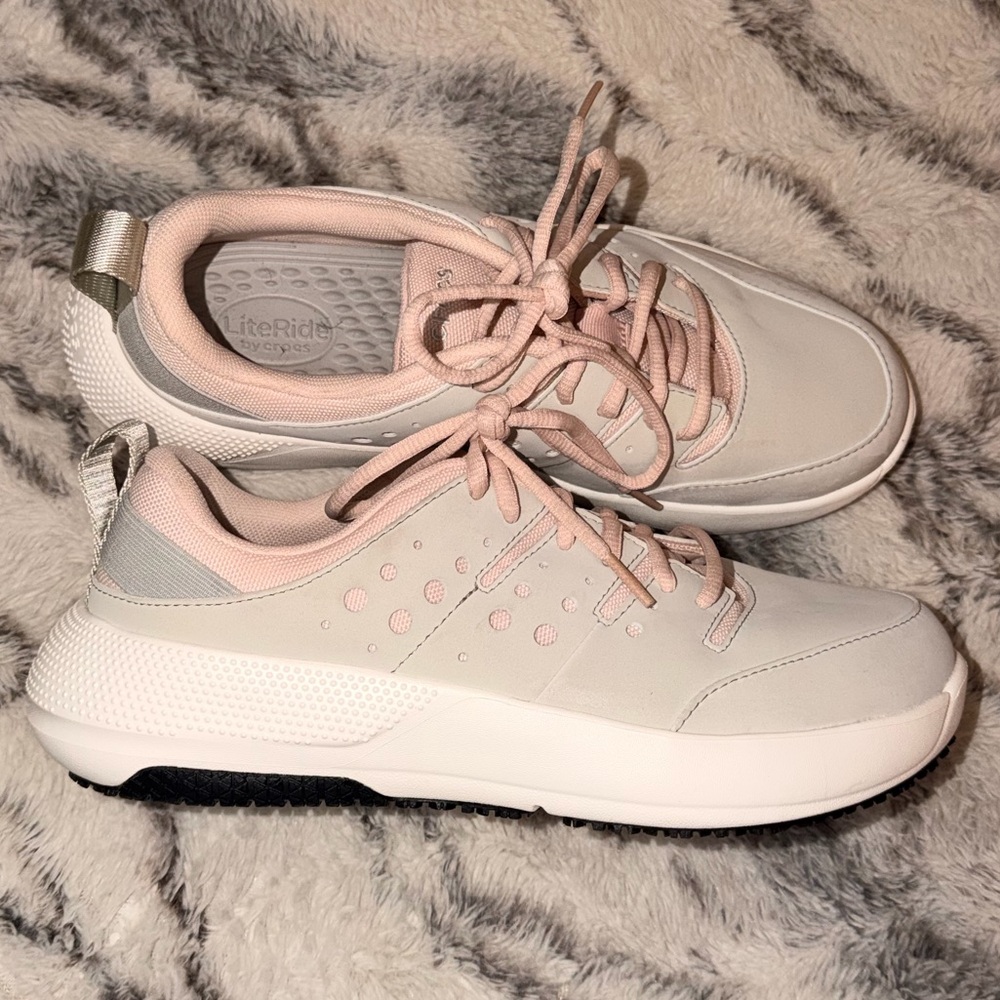 CROCS Light Pink and Gray Sneakers
